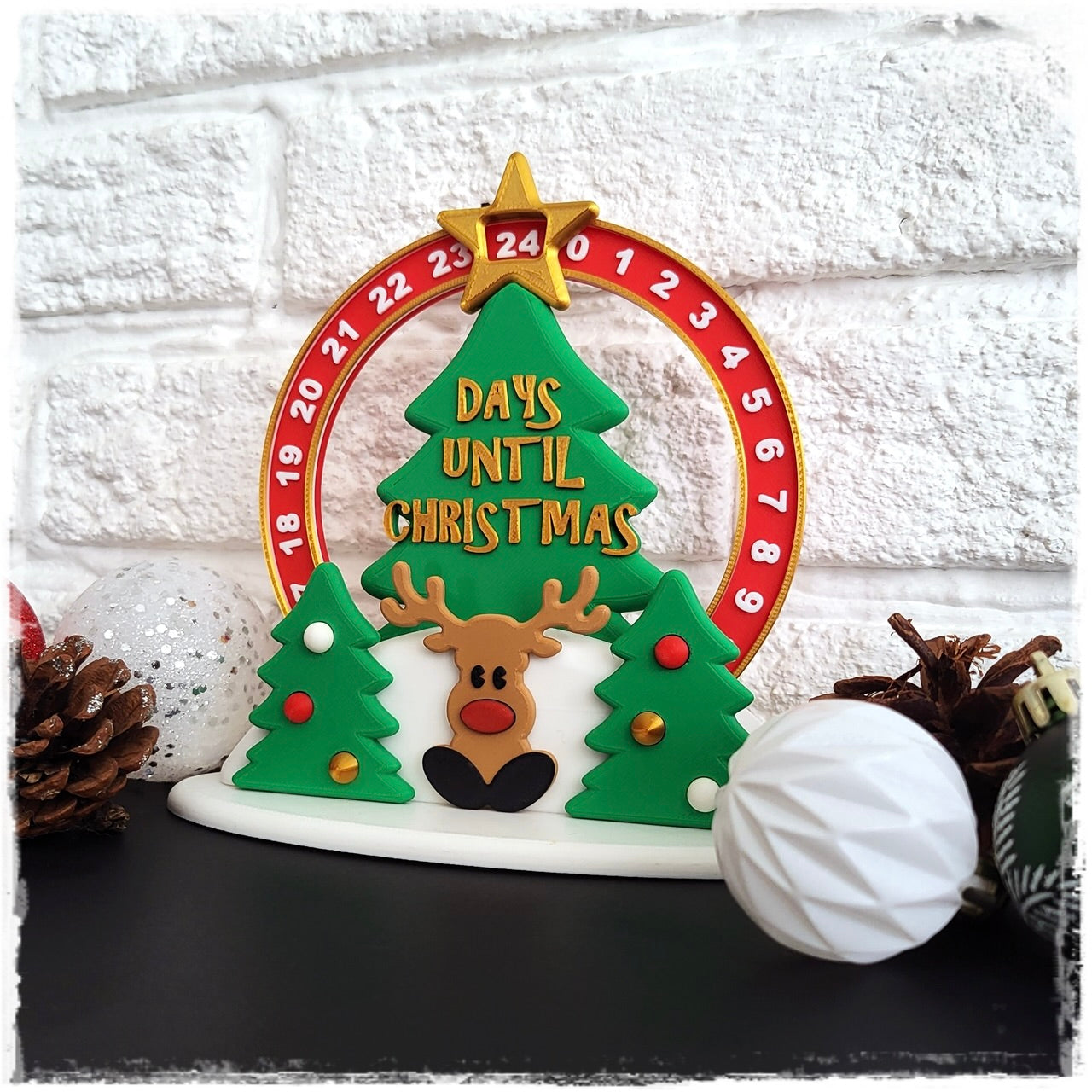 Adventskalender "Rentier-Countdown" | Tischkalender Weihnachten