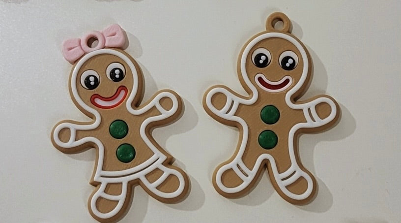 Christbaumschmuck "Lebkuchen-Pärchen" | Anhänger Mann & Frau