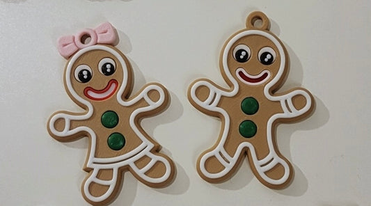 Christbaumschmuck "Lebkuchen-Pärchen" | Anhänger Mann & Frau