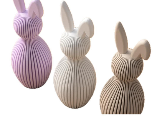 Moderner Osterhase mit Knickohr – 3D-Druck Dekofigur in über 40 Farben