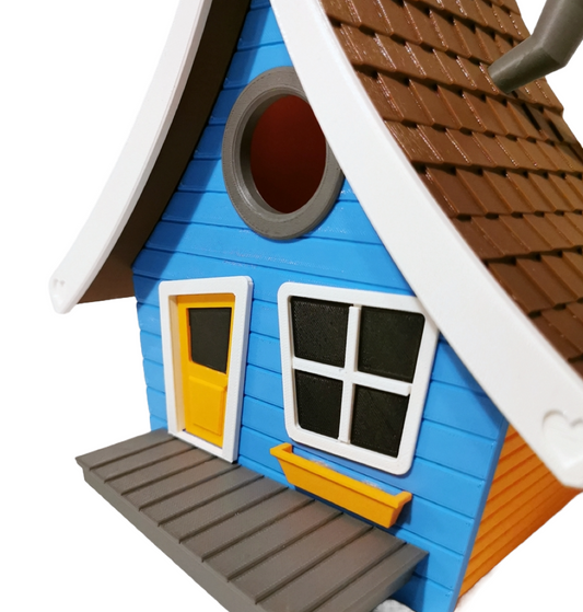 Vogelhaus "Cartoon-Traumhaus" – Dein fröhliches Zuhause für gefiederte Freunde!