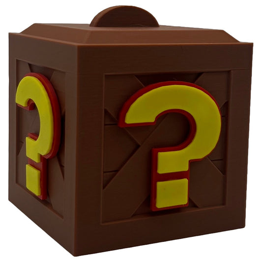 Crash Bandicoot Storage Box for Nintendo Switch Games & SD Cards – Question Mark Box in Retro Design – 3D Printed Game Accessory