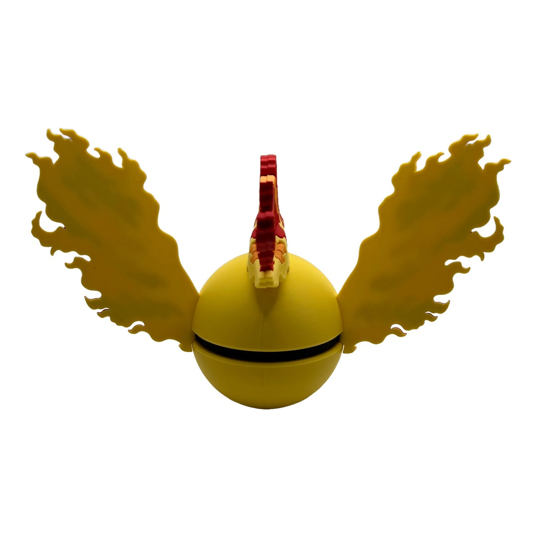 Feuer-Vogel Charakterball – Dein 3D-gedruckter Feuer-Phönix für Sammler & Cosplay!