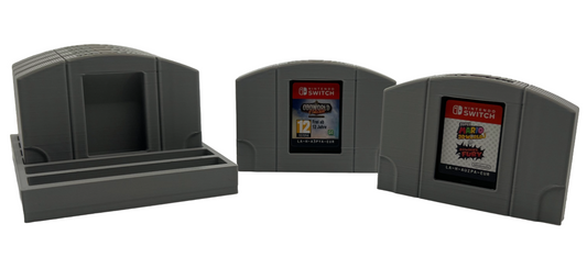 N64 Design Game Holder for 6 Nintendo Switch Games – Retro 3D Printed Cartridge Look – Stylish Storage & Gift Idea for Gamers