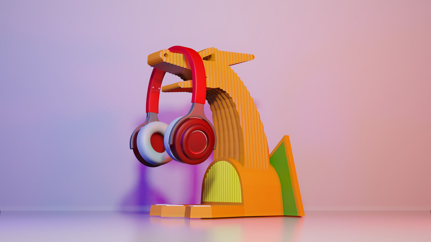 Glurak Kopfhörer-Halterung – Episches Design für dein Gaming-Setup!