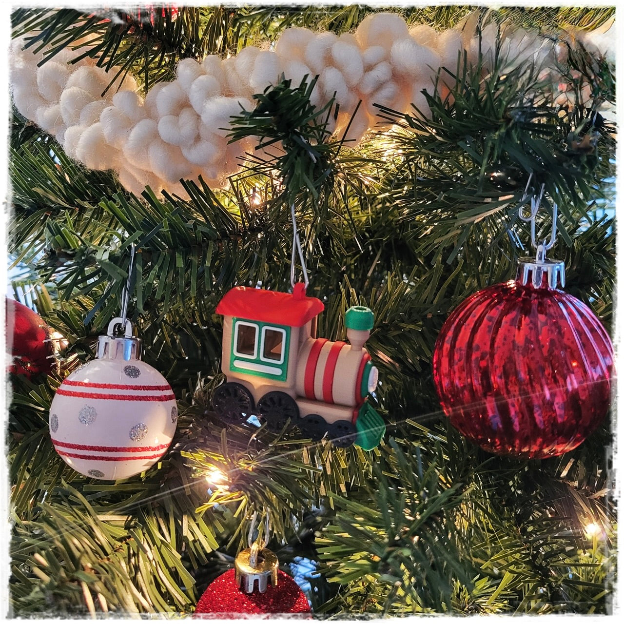 Christbaumschmuck "Weihnachts-Express" | Mini-Lokomotive Anhänger