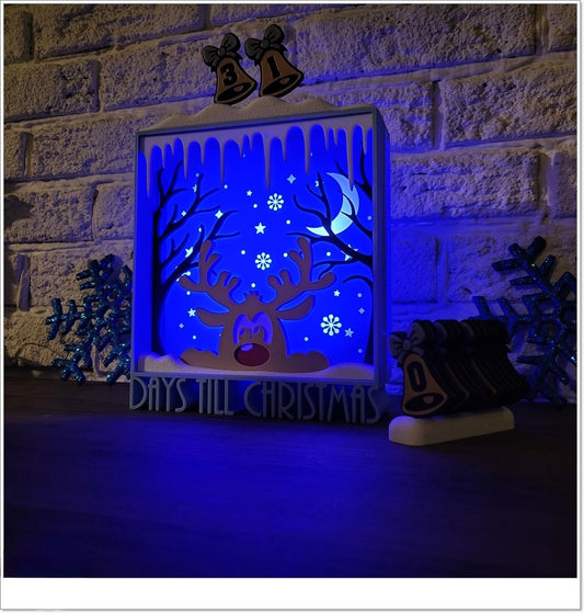 Leuchtender Adventskalender "Winterwald" | LED Deko Weihnachten