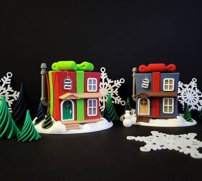 Weihnachtliches Geschenk-Haus – Deine leuchtende & herzliche Winterdekoration!