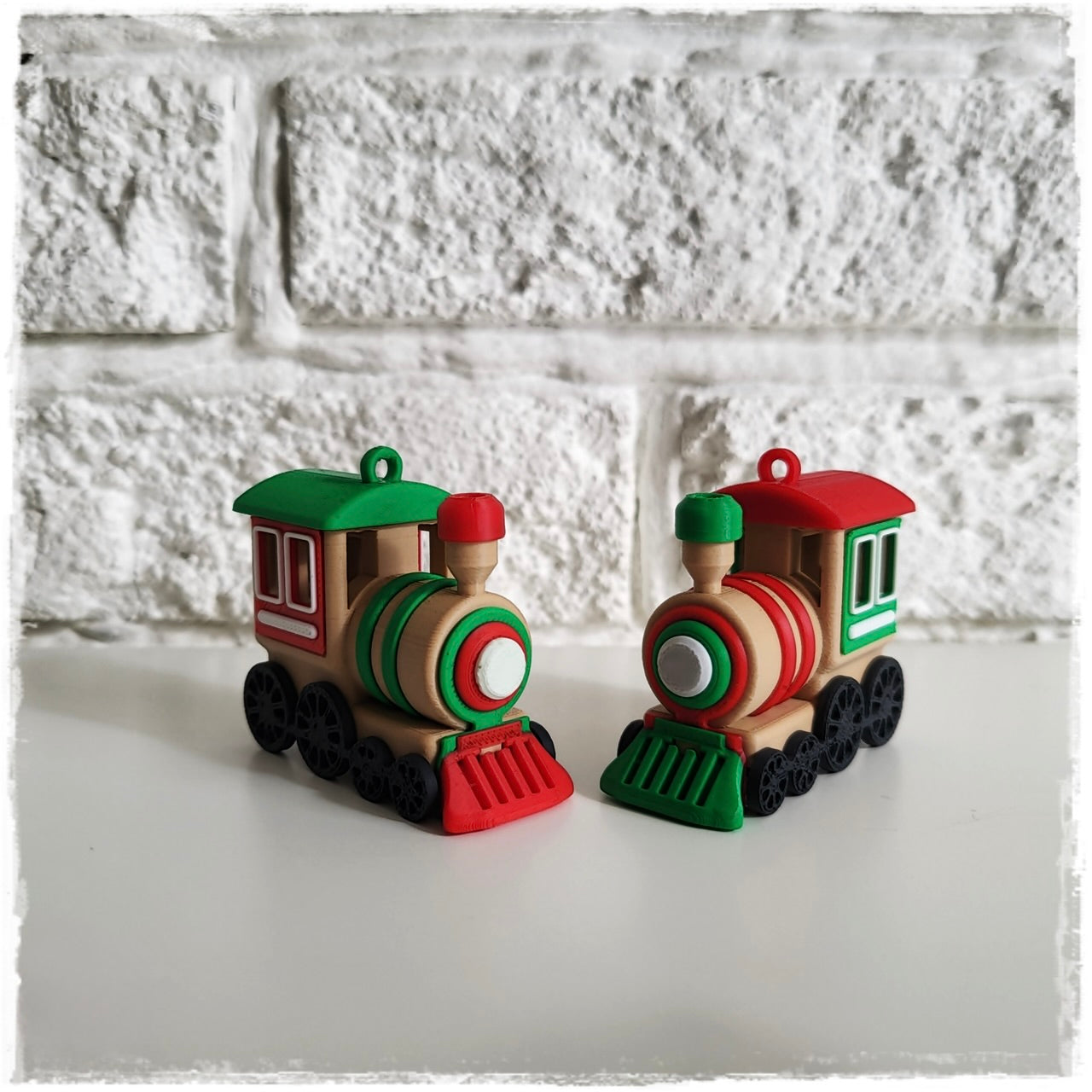 Christbaumschmuck "Weihnachts-Express" | Mini-Lokomotive Anhänger