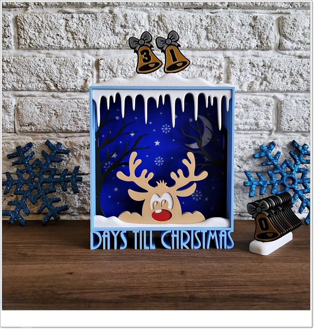 Leuchtender Adventskalender "Winterwald" | LED Deko Weihnachten