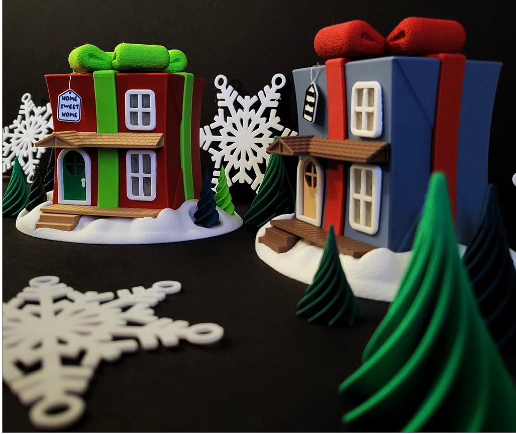 Weihnachtliches Geschenk-Haus – Deine leuchtende & herzliche Winterdekoration!