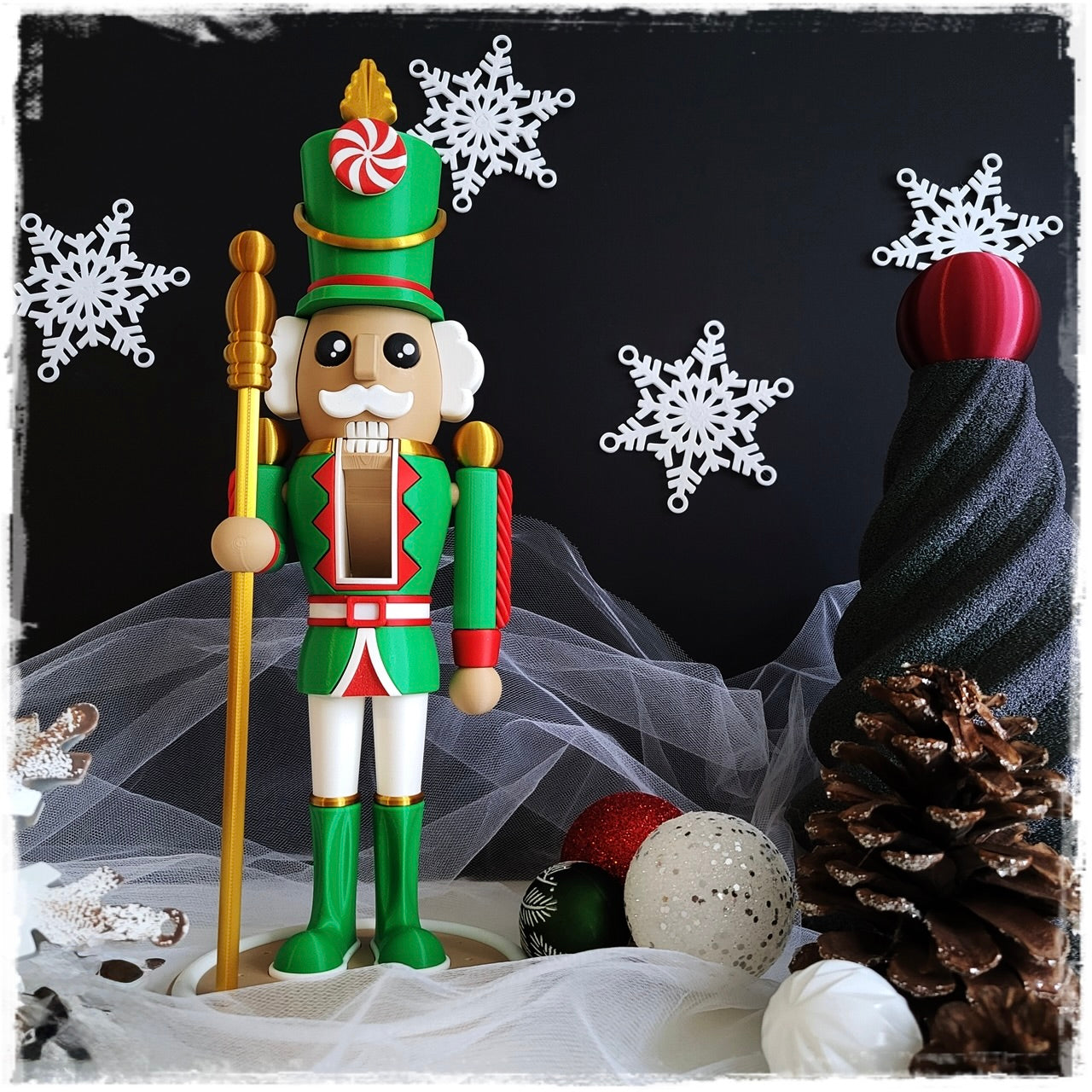 Dekorativer Nussknacker "Klassik" | Weihnachtsfigur 3D-Druck