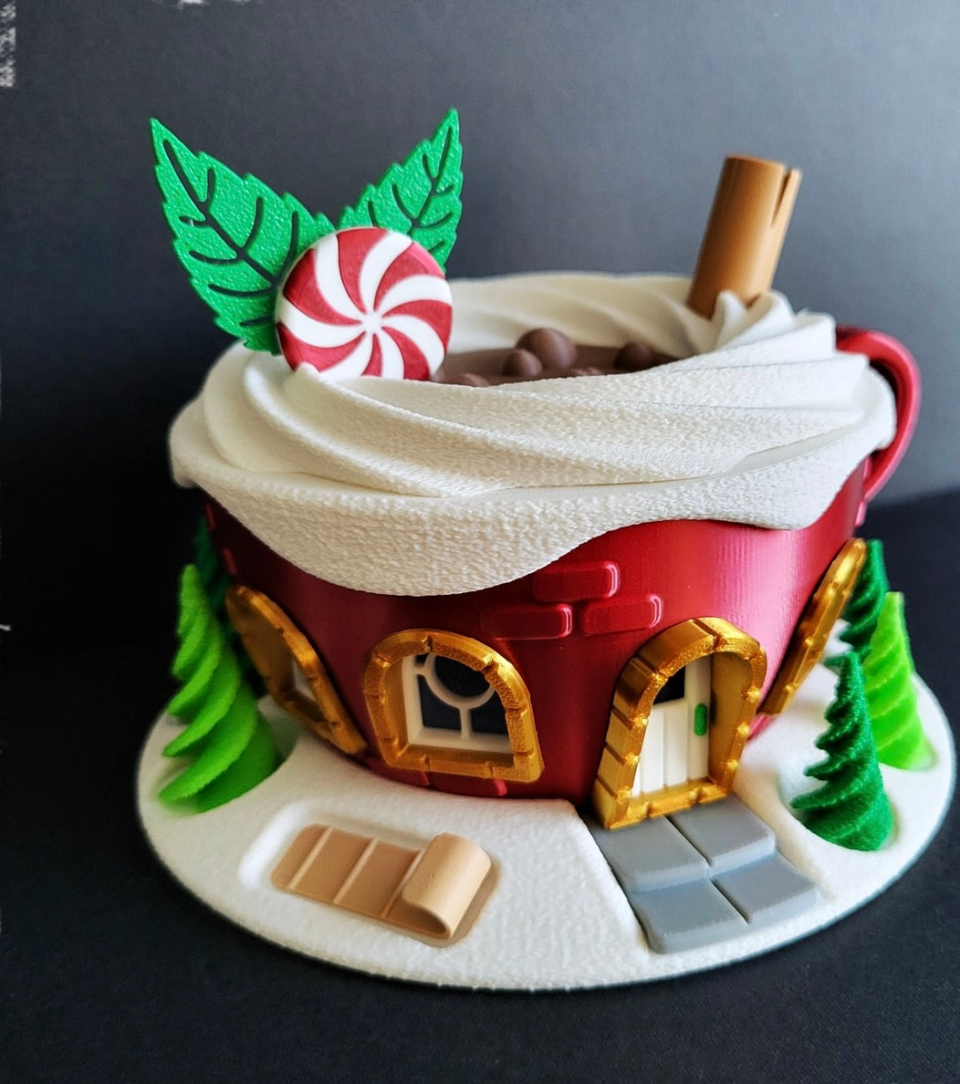 Elegant Christmas mug house – your bright &amp; festive winter decoration! ☕🏠