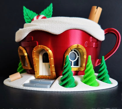 Elegant Christmas mug house – your bright &amp; festive winter decoration! ☕🏠