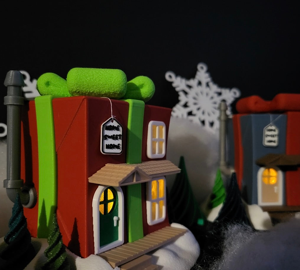 Weihnachtliches Geschenk-Haus – Deine leuchtende & herzliche Winterdekoration!