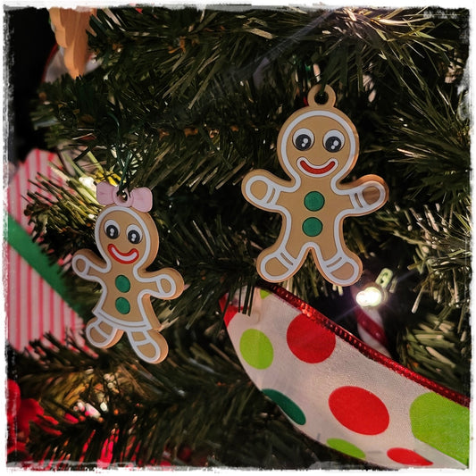 Christbaumschmuck "Lebkuchen-Pärchen" | Anhänger Mann & Frau