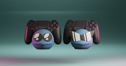 3D Gedruckte Schiggy Controller Halterung | Gaming Zubehör Pokémon Design | Alle Controller Geeignet | Geek Geschenk