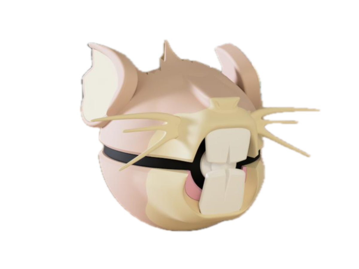 3D-gedruckten Ratten-Premium-Sammelball Charakterball - Perfekt für Sammler und Cosplay-Fans