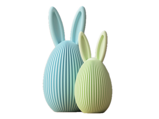 Modernes Osterei gefächert – 3D-Druck Dekofigur in über 40 Farben