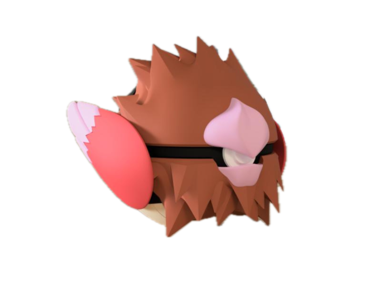 3D-gedruckten Spatz-Kreatur Spatz-Kreatur Ball Charakterball - Perfekt für Sammler und Cosplay-Fans