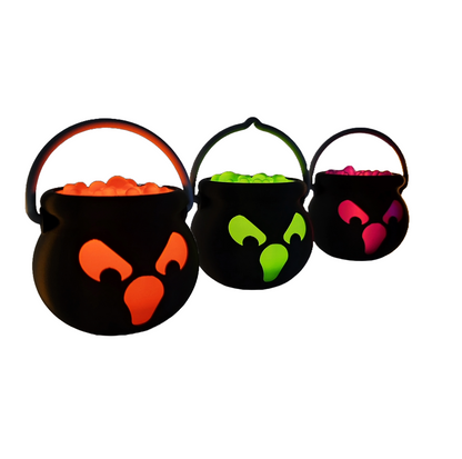 Leuchtender Mini-Hexenkessel – Deine farbenfrohe Halloween-Dekoration!