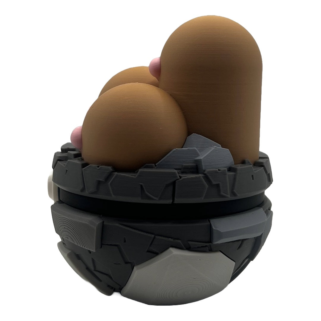 Mole Trio Character Ball – Unique 3D-printed collector's item! 🤎🤎🤎