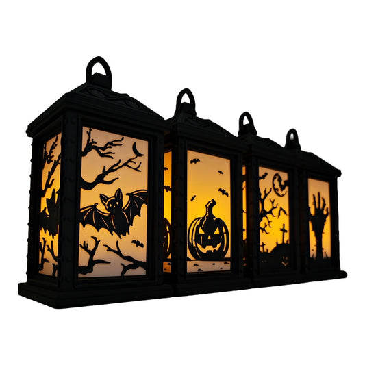 Halloween LED-Teelicht-Laterne – Deine stimmungsvolle Grusel-Deko!