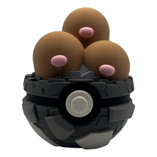 Maulwurf-Trio Charakterball – Einzigartiges 3D-gedrucktes Sammlerstück!