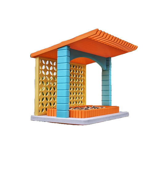 Vogelfutterhaus "Mid-Century" – Dein stilvoller Futterplatz für gefiederte Freunde!