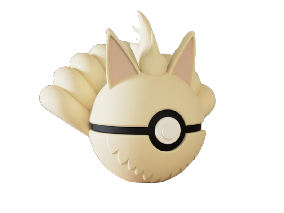 Neunschwanz-Fuchs Charakterball – Dein 3D-gedruckter Fuchs-Geist für Sammler & Cosplay!