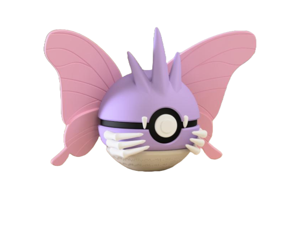 Gift-Motte Charakterball – Dein 3D-gedruckter Gift-Falter für Sammler & Cosplay!