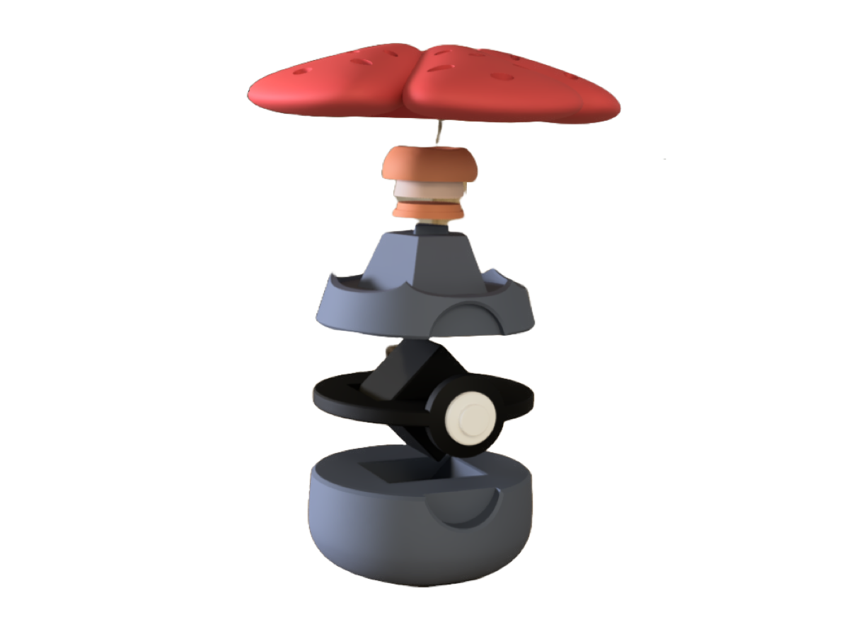 3D-gedruckten Blüten-Kreatur Blüten-Kreatur Ball Charakterball - Perfekt für Sammler und Cosplay-Fans