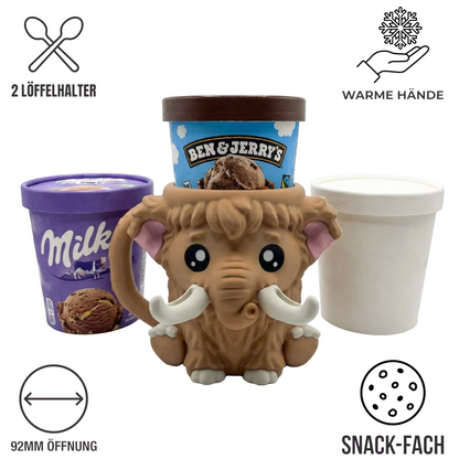 Mammut Eisbecher-Halter für Ben & Jerry's | 3D-Druck | Eiszeit für dein Sofa
