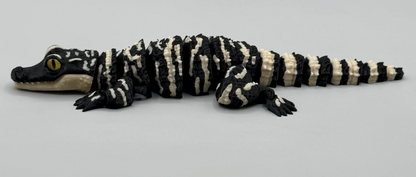 Bewegliches Krokodil | Echse 3D-Druck Figur | Alligator Deko