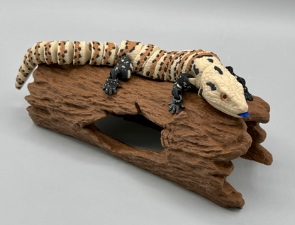 Beweglicher Blauzungenskink | Echse mit & ohne Zunge | 3D-Druck Figur