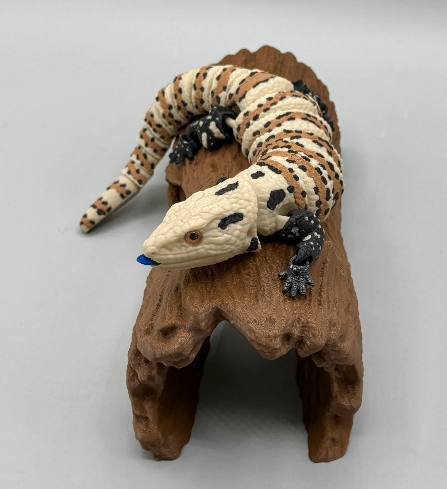 Beweglicher Blauzungenskink | Echse mit & ohne Zunge | 3D-Druck Figur