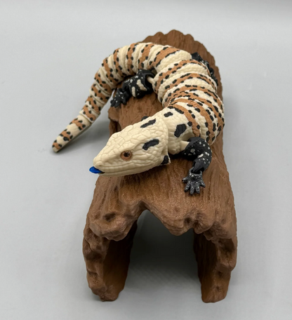 Beweglicher Blauzungenskink | Echse mit & ohne Zunge | 3D-Druck Figur