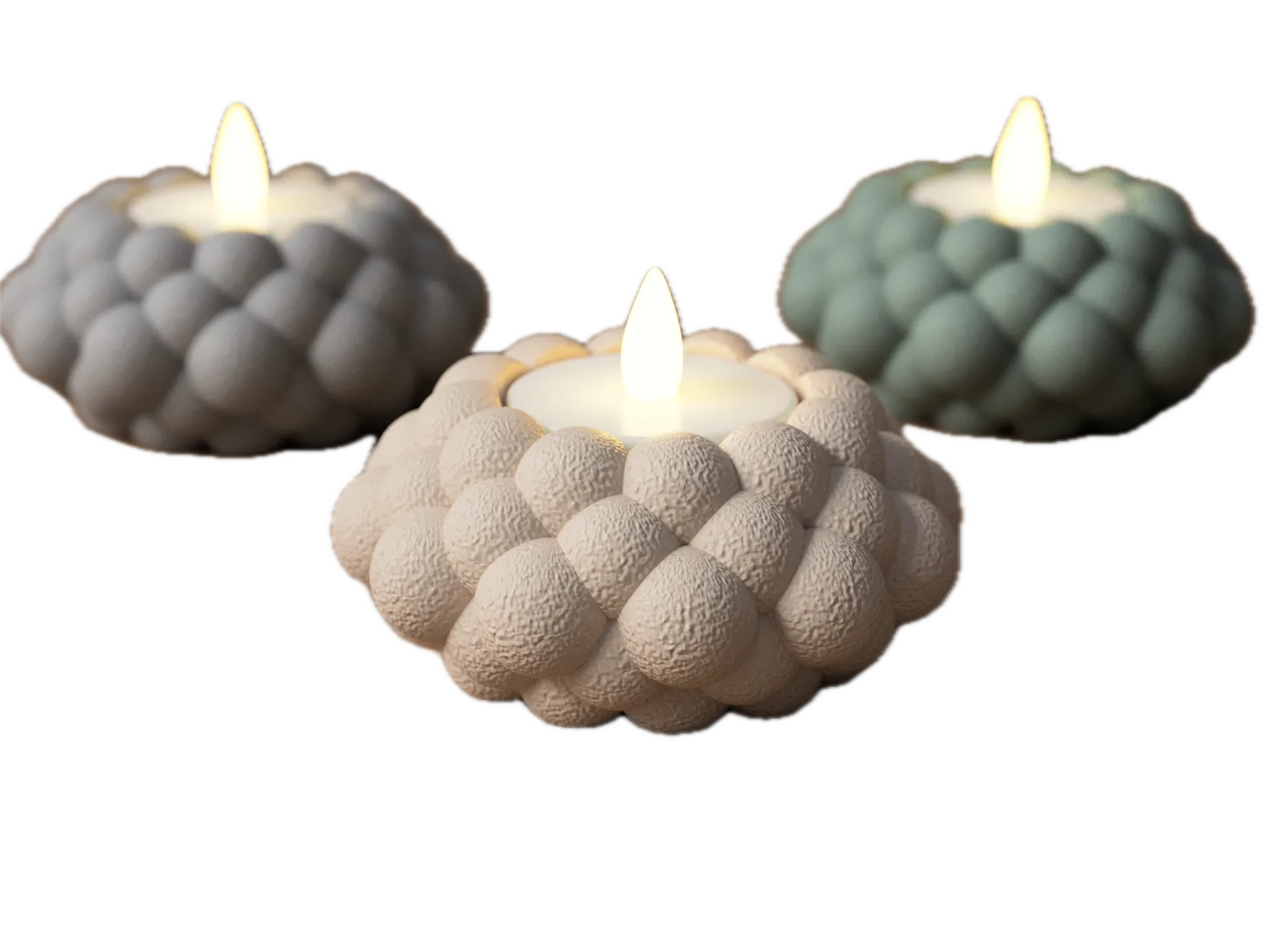 "Cloud" tealight holder set – Soft light in a stylish design (set of 6)