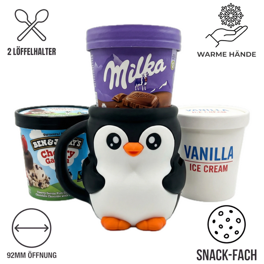 Pinguin Eisbecher-Halter für Ben & Jerry's | 3D-Druck | Nie wieder kalte Hände