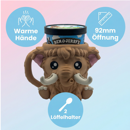 Mammut Eisbecher-Halter für Ben & Jerry's | 3D-Druck | Eiszeit für dein Sofa