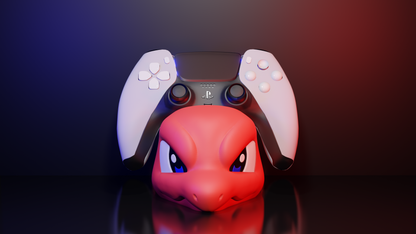 Glutexo Controller-Halter im Pokémon Stil – 3D-gedruckter Charmeleon Ständer für PS5, PS4 & Xbox Controller – Gamer Geschenk & Fanartikel